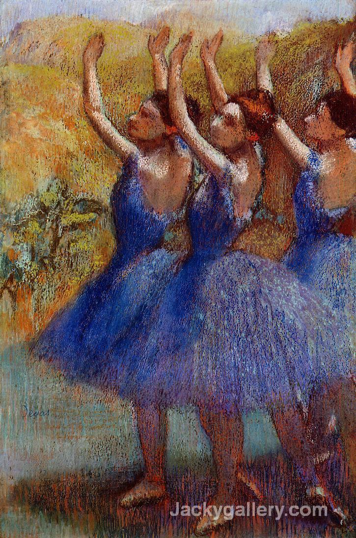 Three Dancers in Purple Skirts by Edgar Degas paintings reproduction